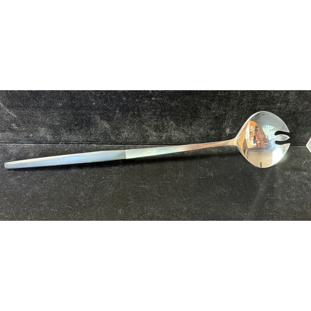 Epic Forged Stainless Japan Salad Serving Fork Mid Century Modern Wood Handle